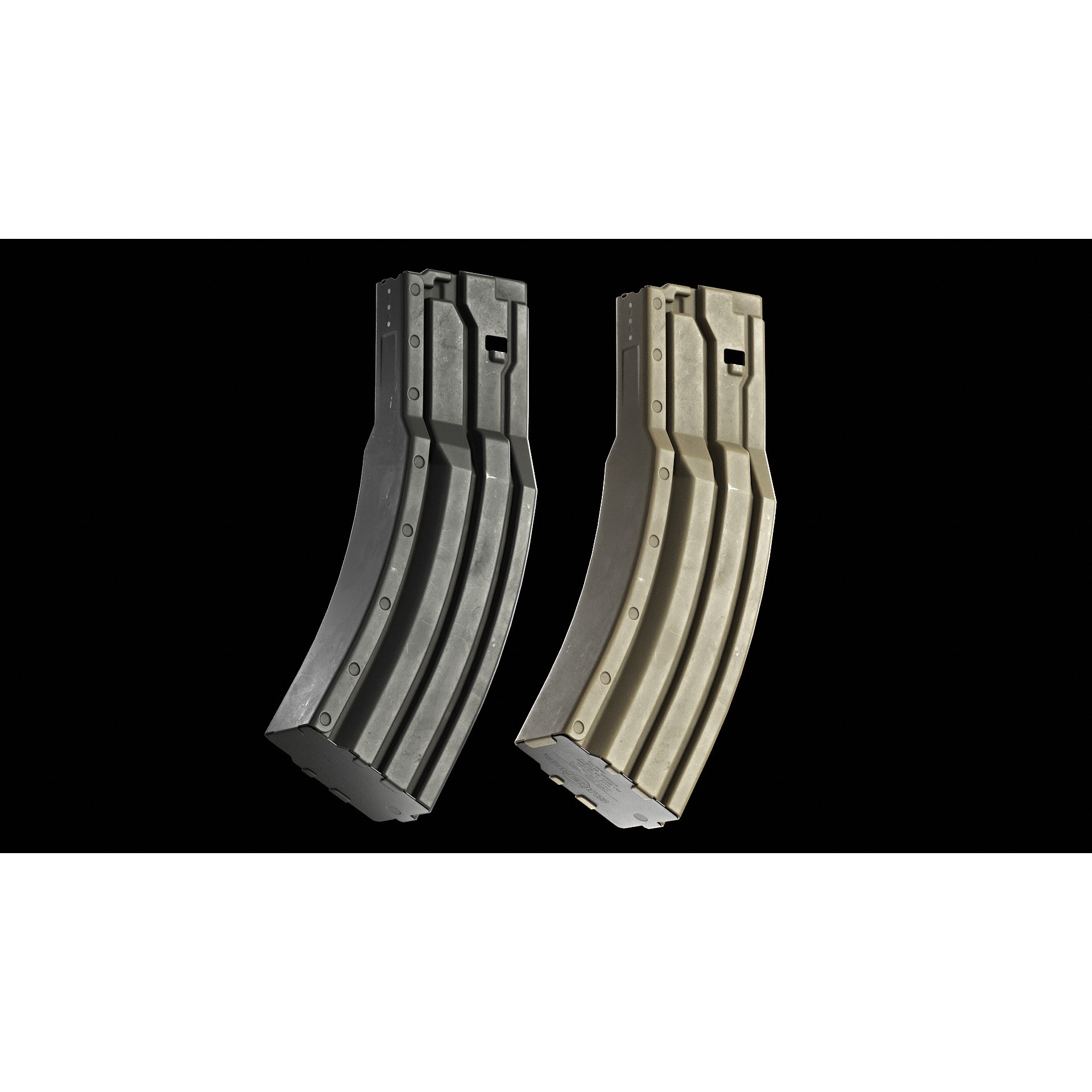 Surefire 60 Rounds AR-15 Magazine - Low-Poly Game-Ready 3D Model - View 3