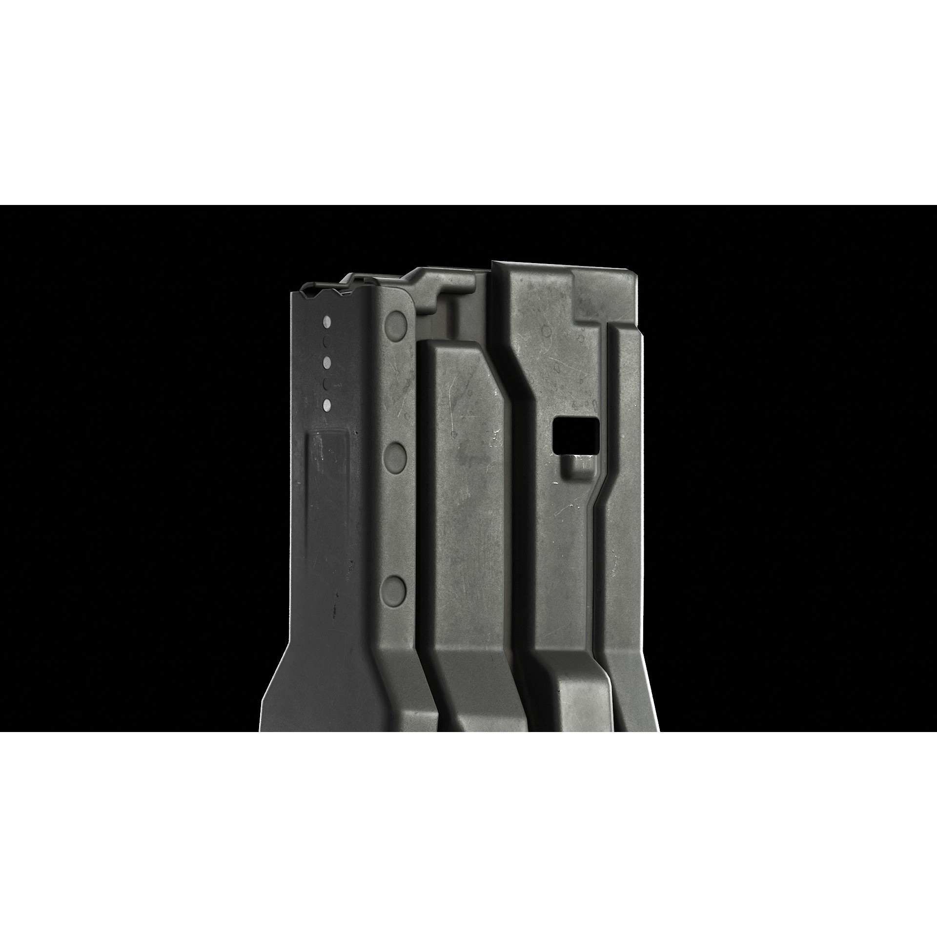 Surefire 60 Rounds AR-15 Magazine - Low-Poly Game-Ready 3D Model - View 6