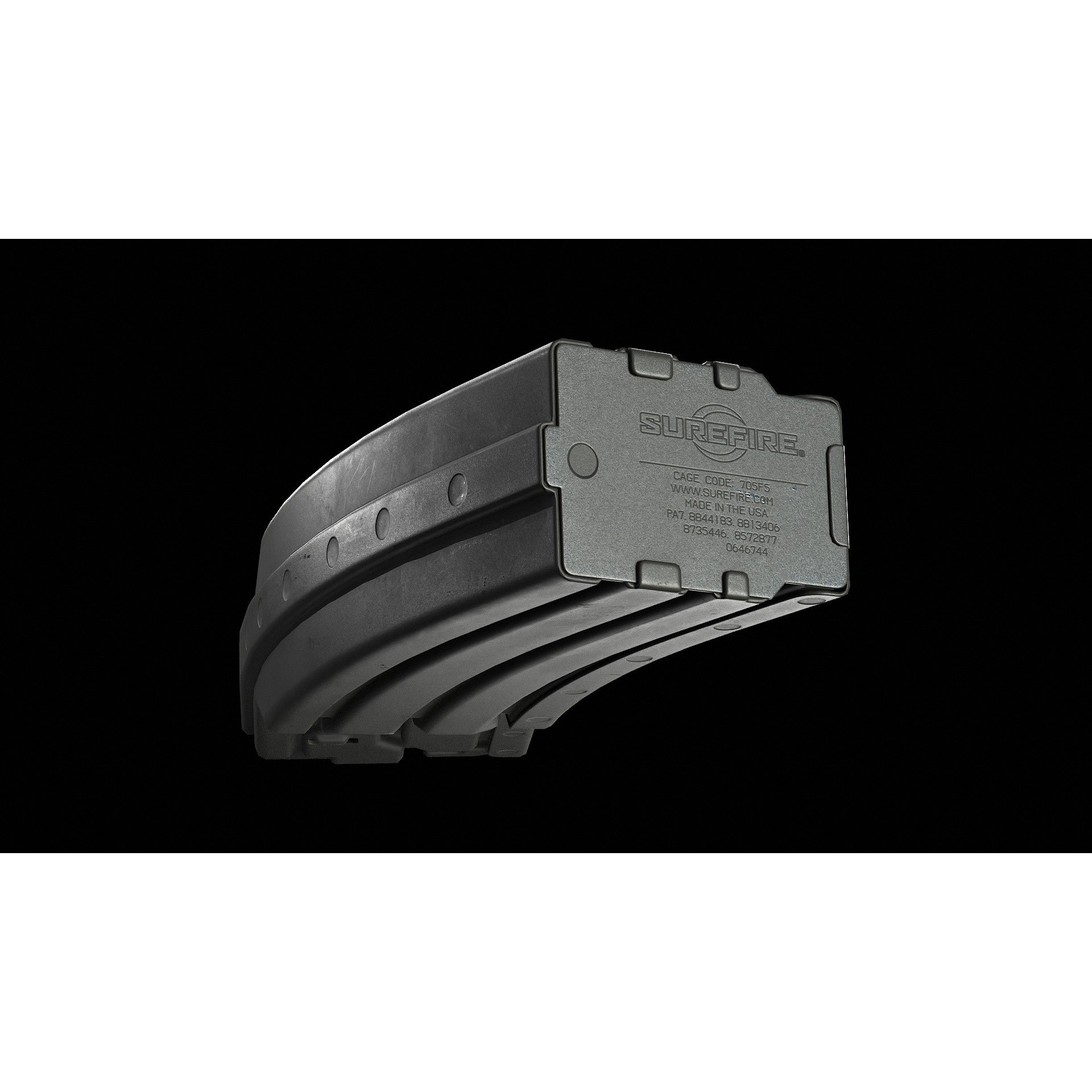 Surefire 60 Rounds AR-15 Magazine - Low-Poly Game-Ready 3D Model - View 7