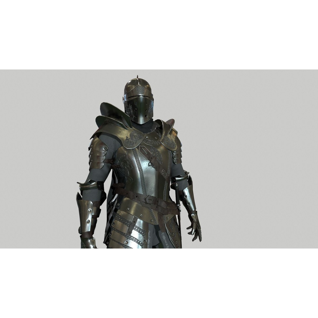 Knight 3D Model – Low Poly Rigged Character with 18 Animations - View 3