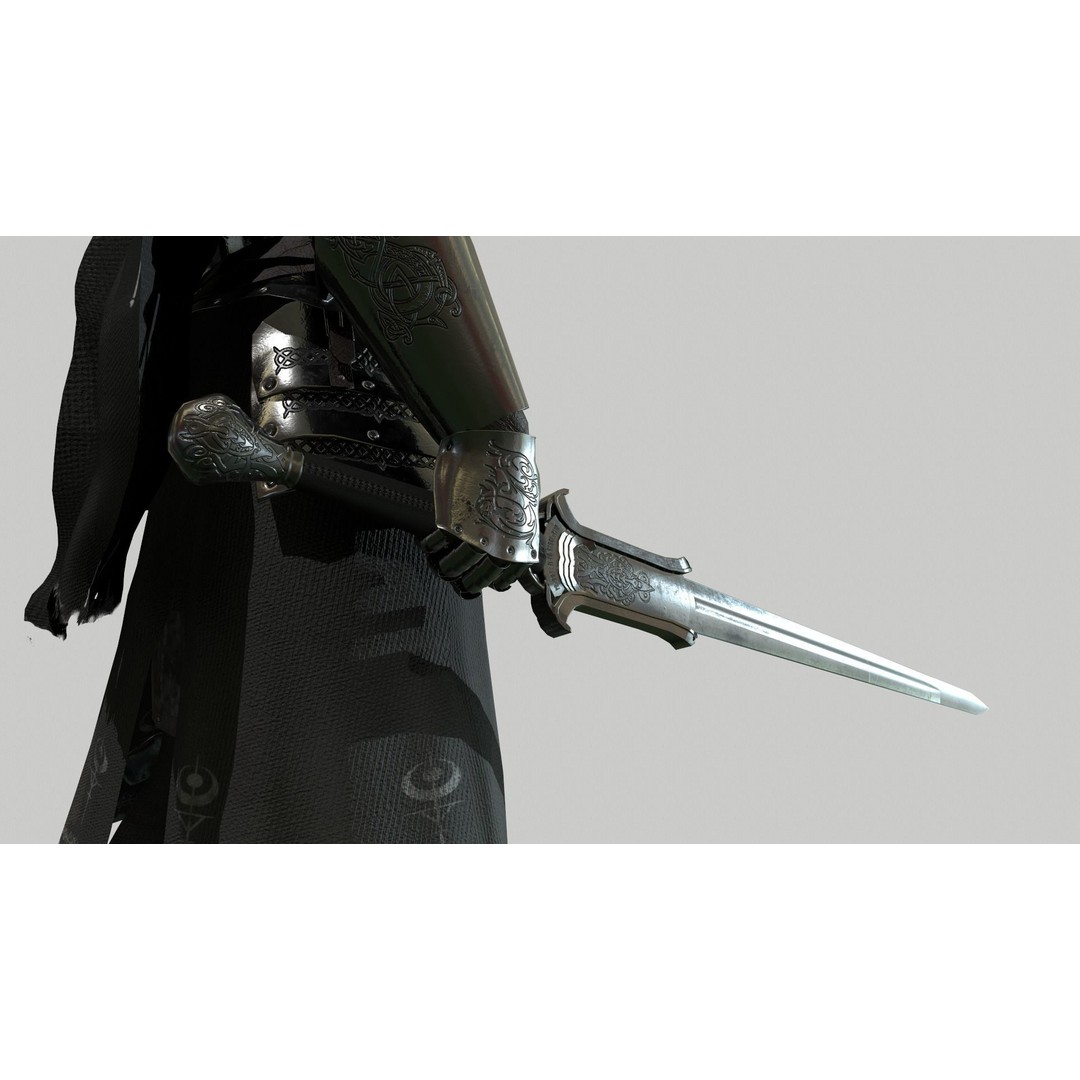 Knight 3D Model – Low Poly Rigged Character with 18 Animations - View 8