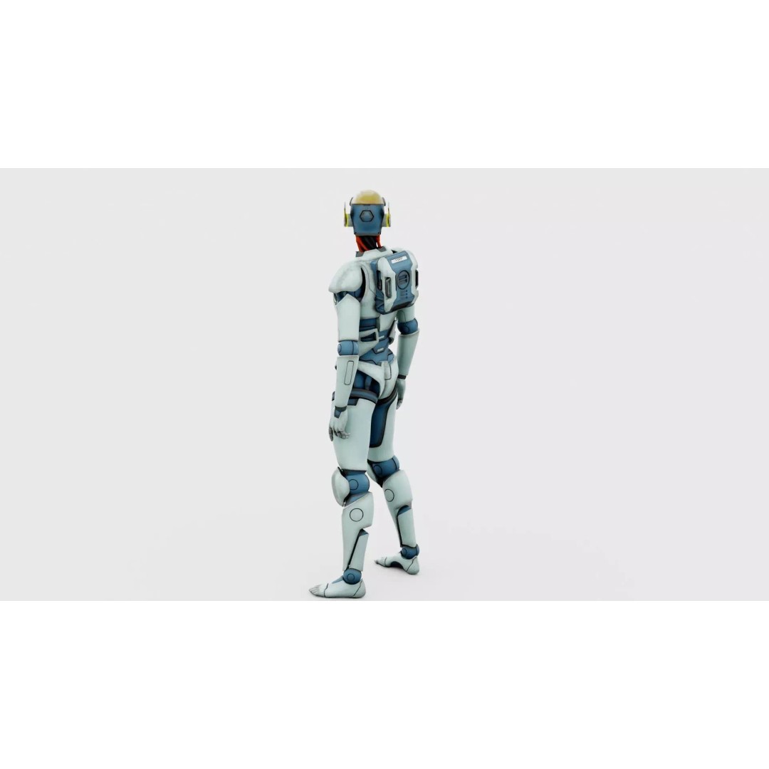 CYBORGTOPIA B-19 3D Model – Rigged Sci-Fi Character for Animation - View 12