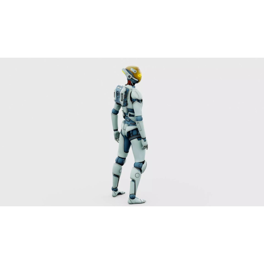 CYBORGTOPIA B-19 3D Model – Rigged Sci-Fi Character for Animation - View 17