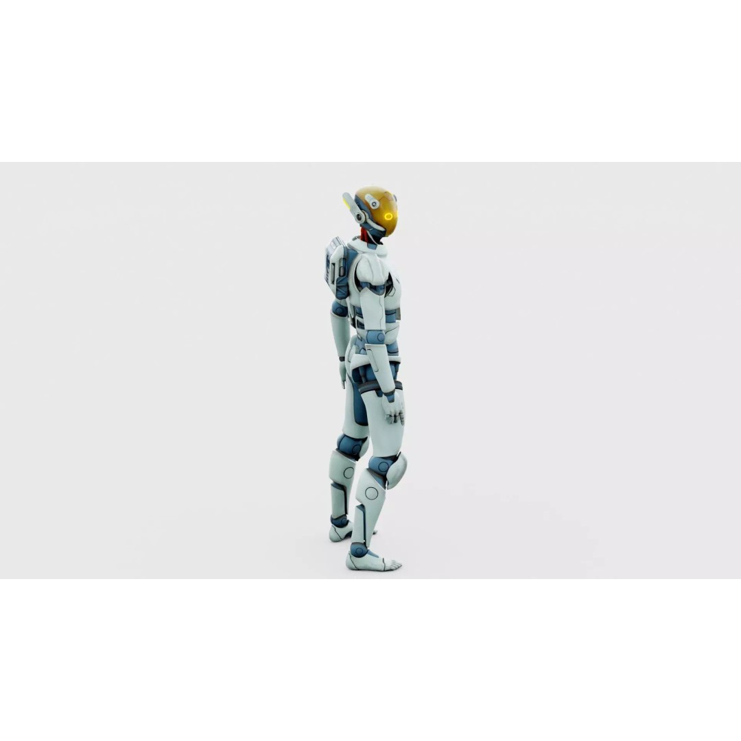 CYBORGTOPIA B-19 3D Model – Rigged Sci-Fi Character for Animation - View 18