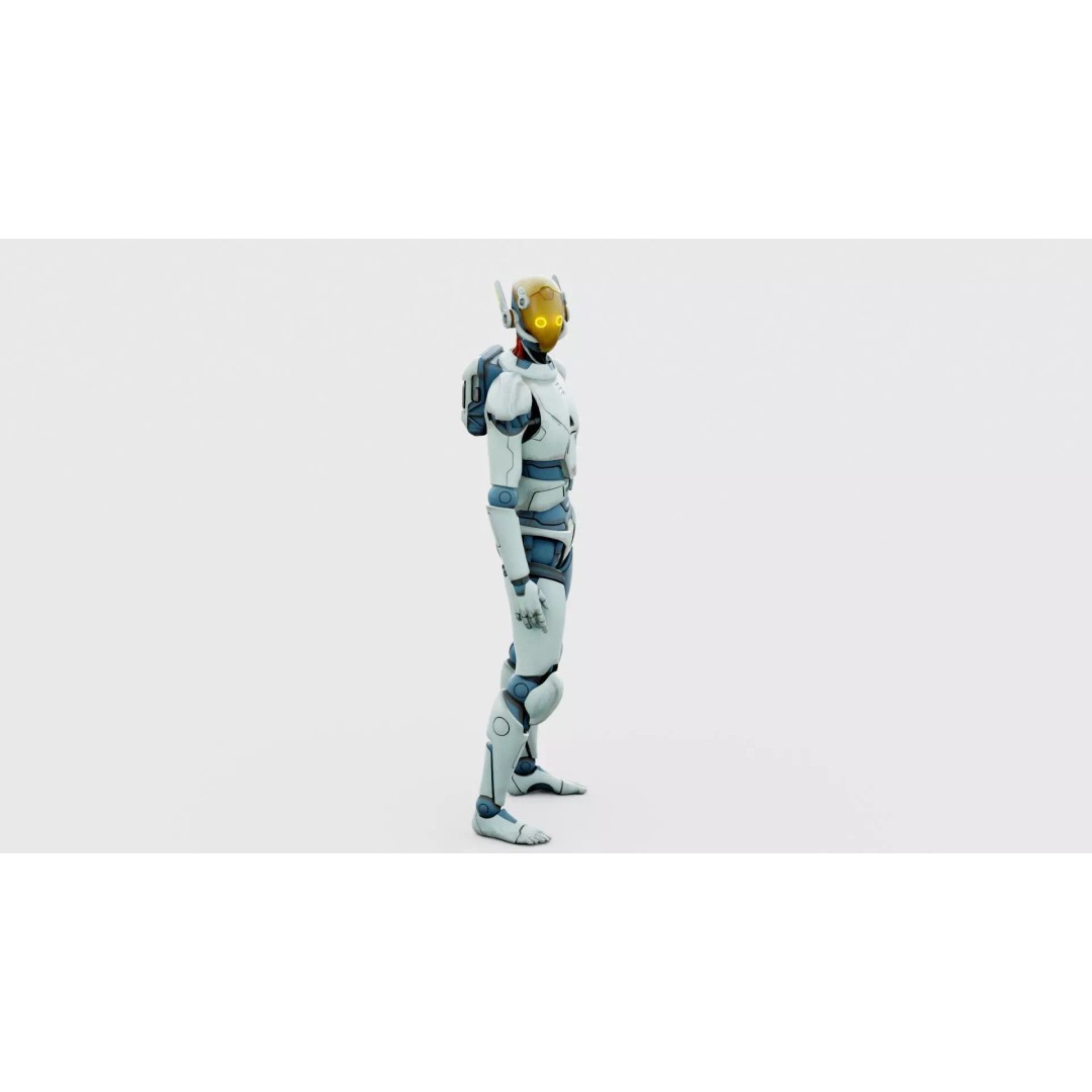 CYBORGTOPIA B-19 3D Model – Rigged Sci-Fi Character for Animation - View 19