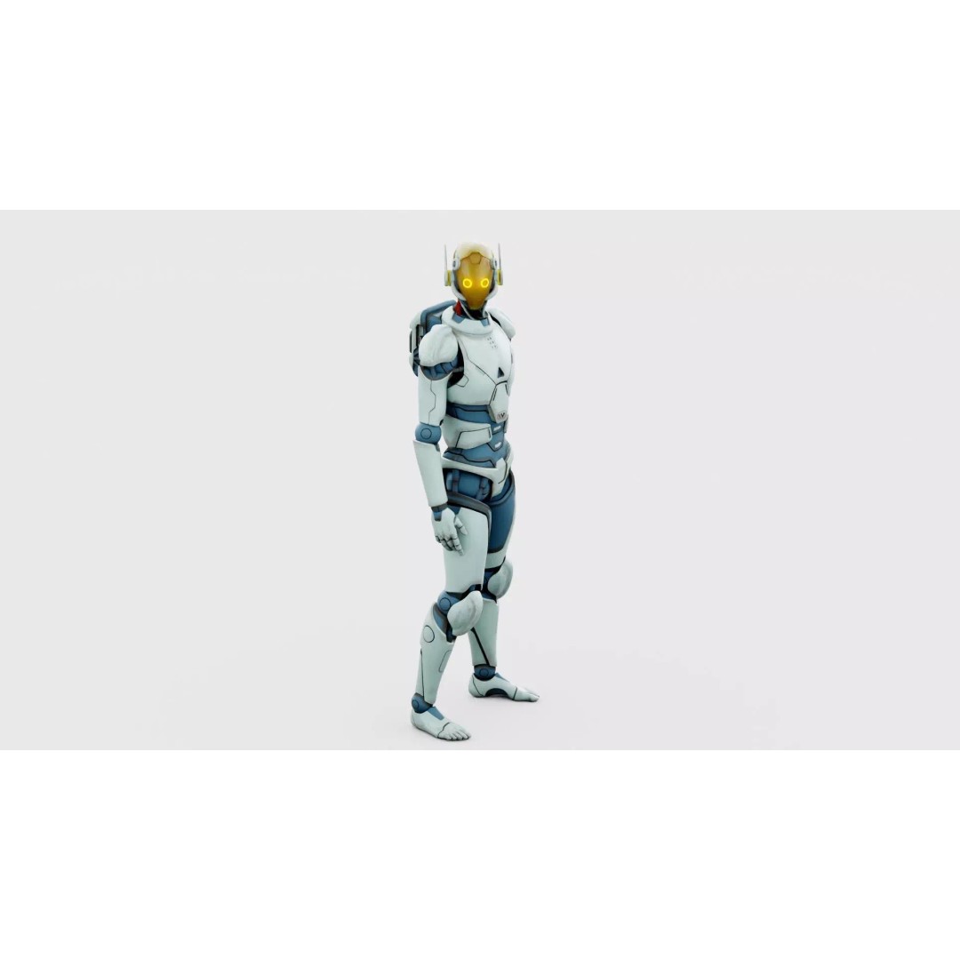 CYBORGTOPIA B-19 3D Model – Rigged Sci-Fi Character for Animation - View 20