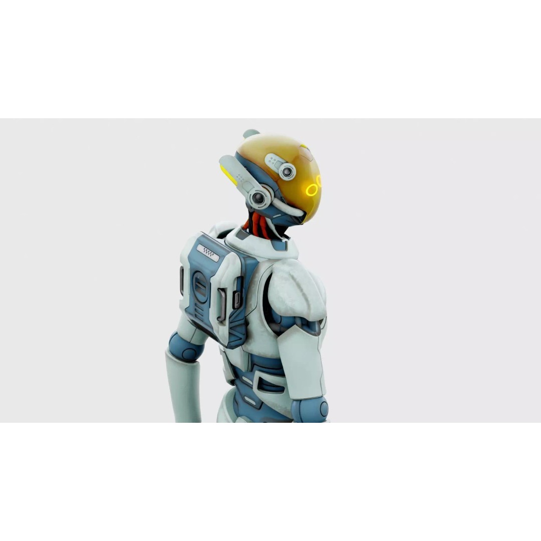 CYBORGTOPIA B-19 3D Model – Rigged Sci-Fi Character for Animation - View 25