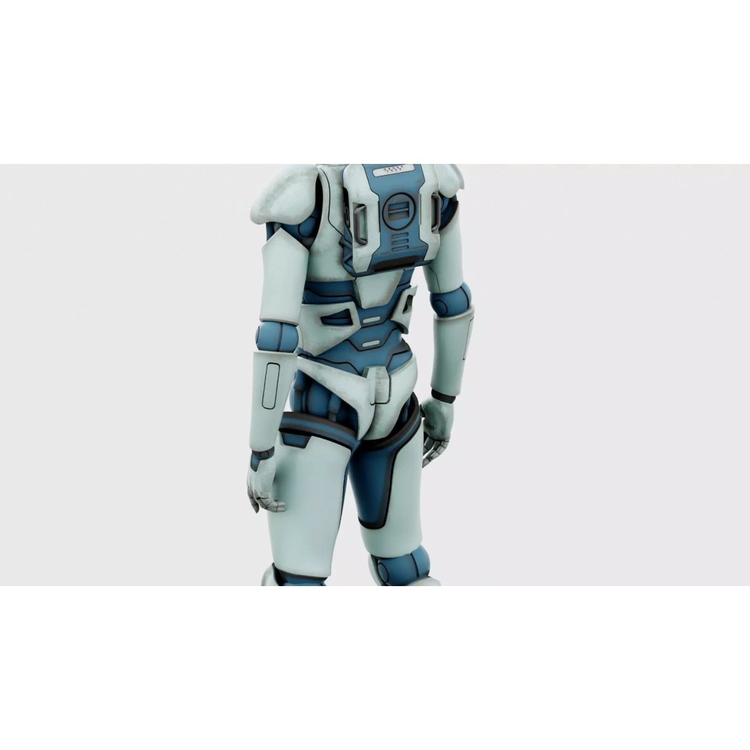 CYBORGTOPIA B-19 3D Model – Rigged Sci-Fi Character for Animation - View 26