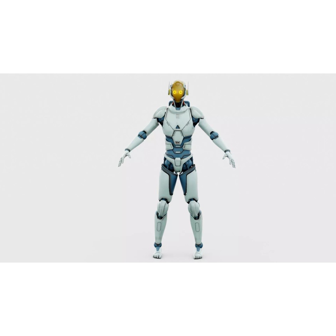 CYBORGTOPIA B-19 3D Model – Rigged Sci-Fi Character for Animation - View 31