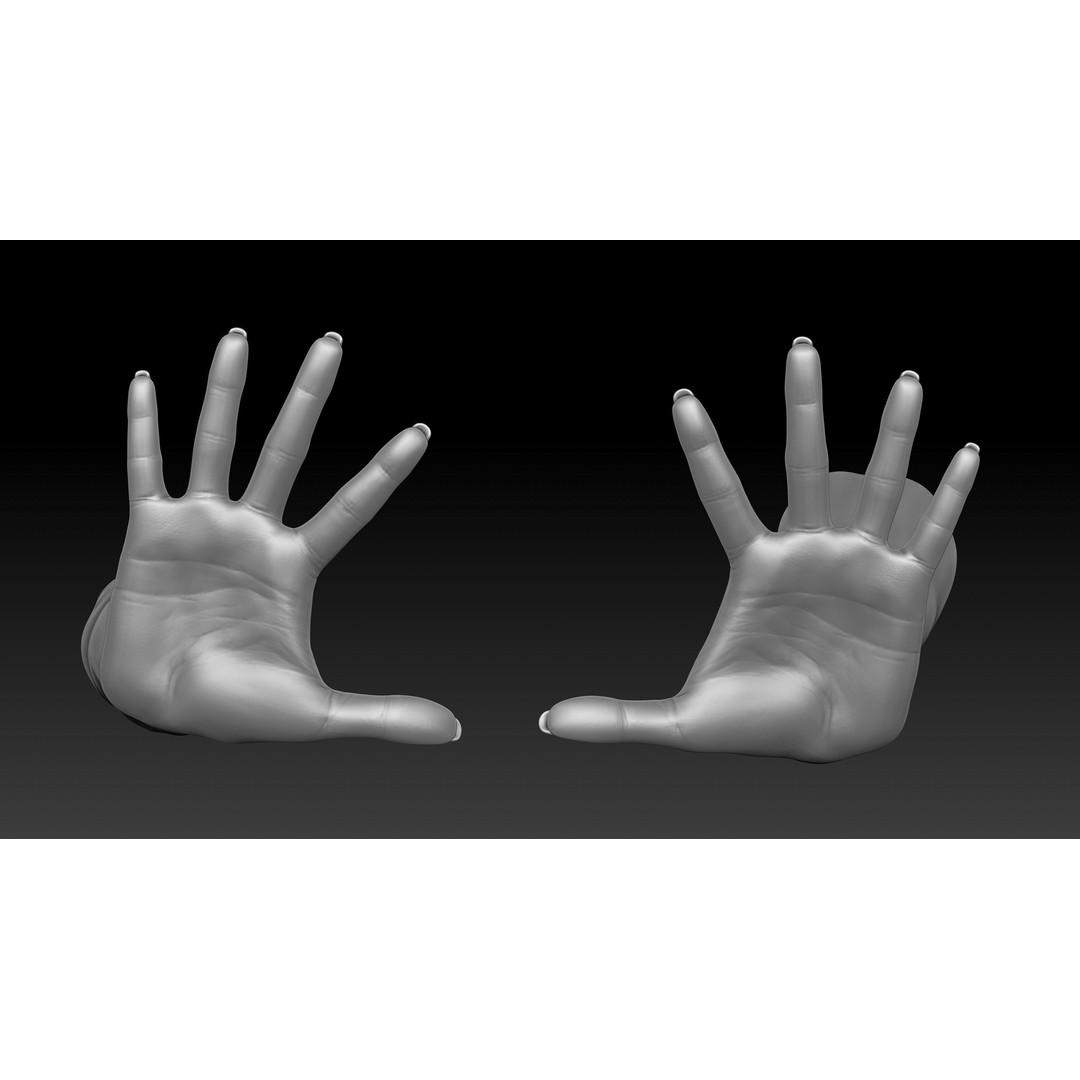 3D Printable Female Hands 3D Model – Realistic Poses Pack, OBJ & STL - View 42