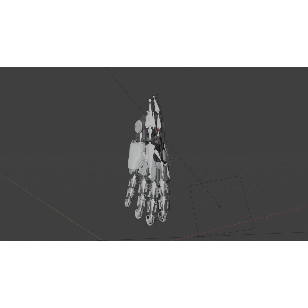 Mechanical Hand 3D Model – Rigged Sci-Fi Character, Blender