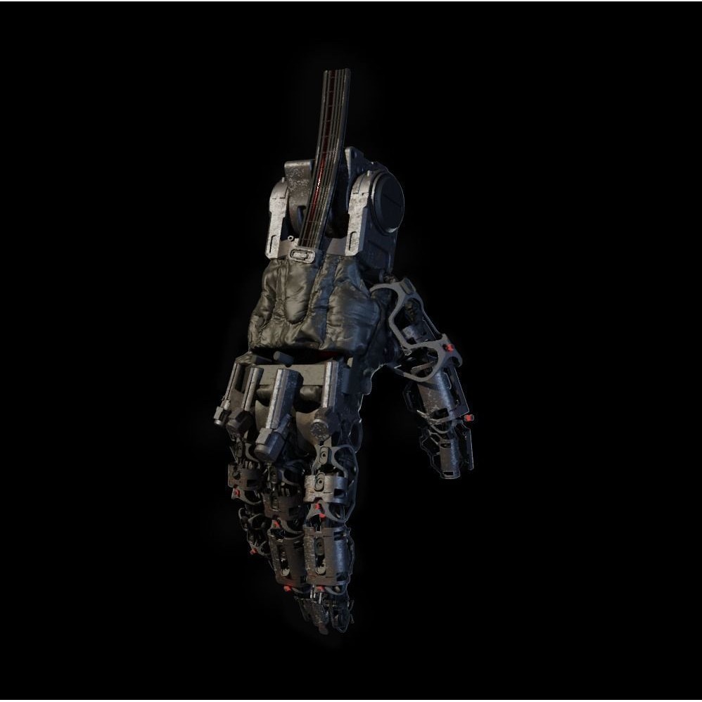 Mechanical Hand 3D Model – Rigged Sci-Fi Character, Blender - View 11