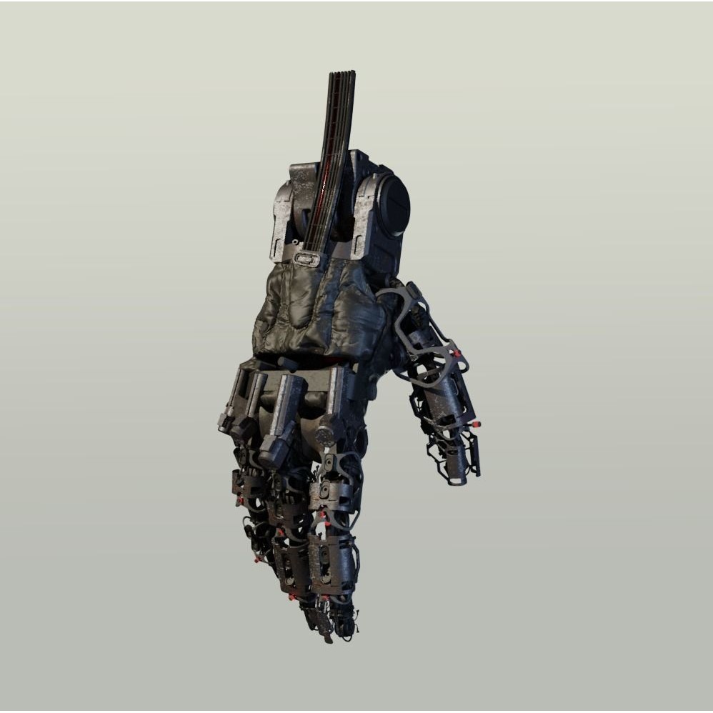 Mechanical Hand 3D Model – Rigged Sci-Fi Character, Blender - View 12