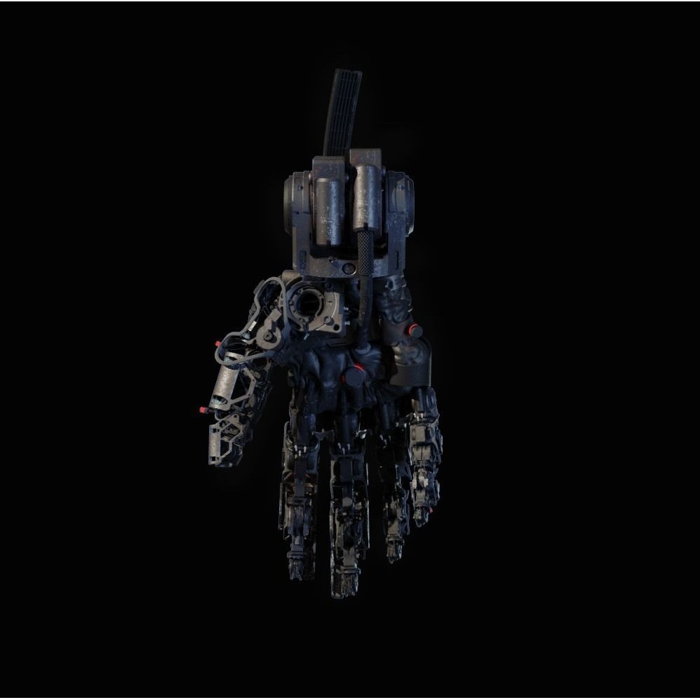 Mechanical Hand 3D Model – Rigged Sci-Fi Character, Blender - View 13