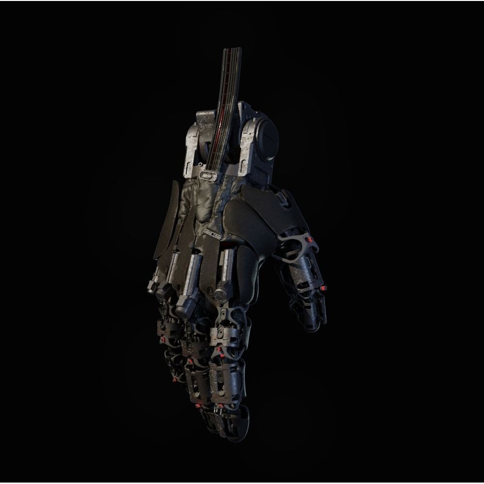 Mechanical Hand 3D Model – Rigged Sci-Fi Character, Blender - View 16