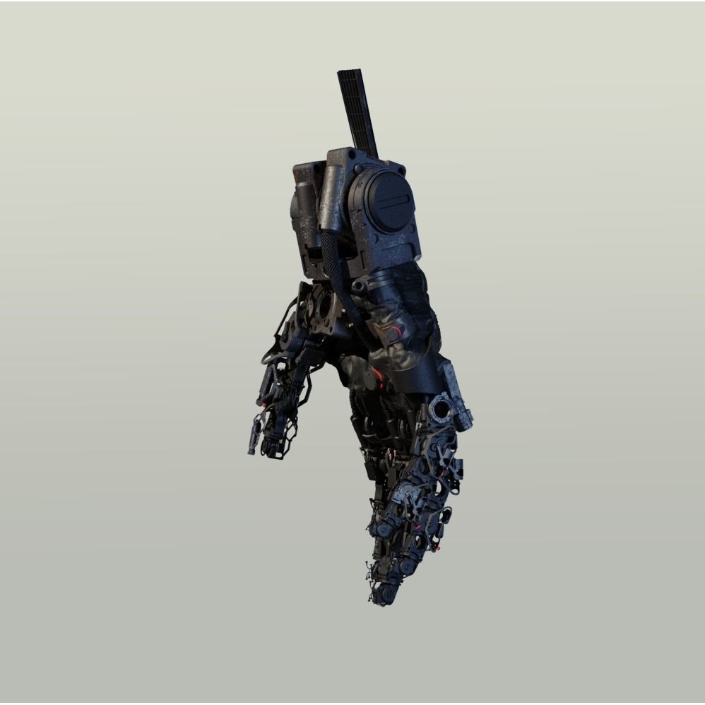 Mechanical Hand 3D Model – Rigged Sci-Fi Character, Blender - View 20