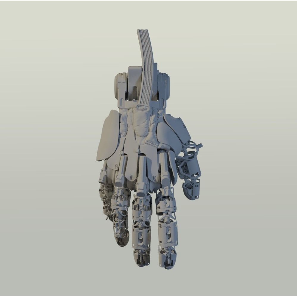 Mechanical Hand 3D Model – Rigged Sci-Fi Character, Blender - View 23