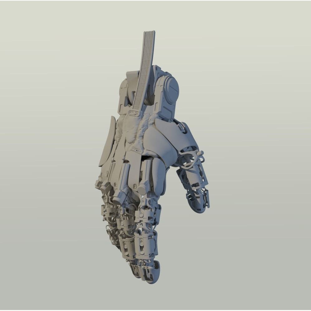 Mechanical Hand 3D Model – Rigged Sci-Fi Character, Blender - View 24