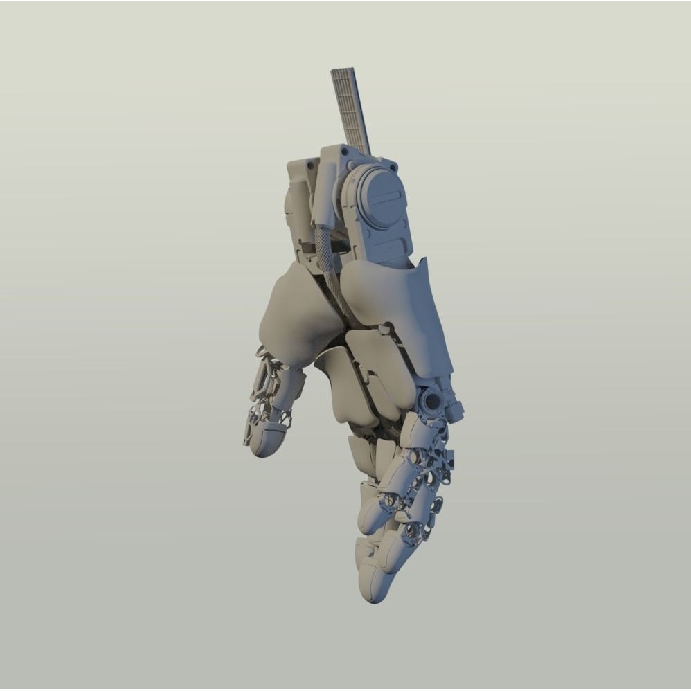 Mechanical Hand 3D Model – Rigged Sci-Fi Character, Blender - View 26