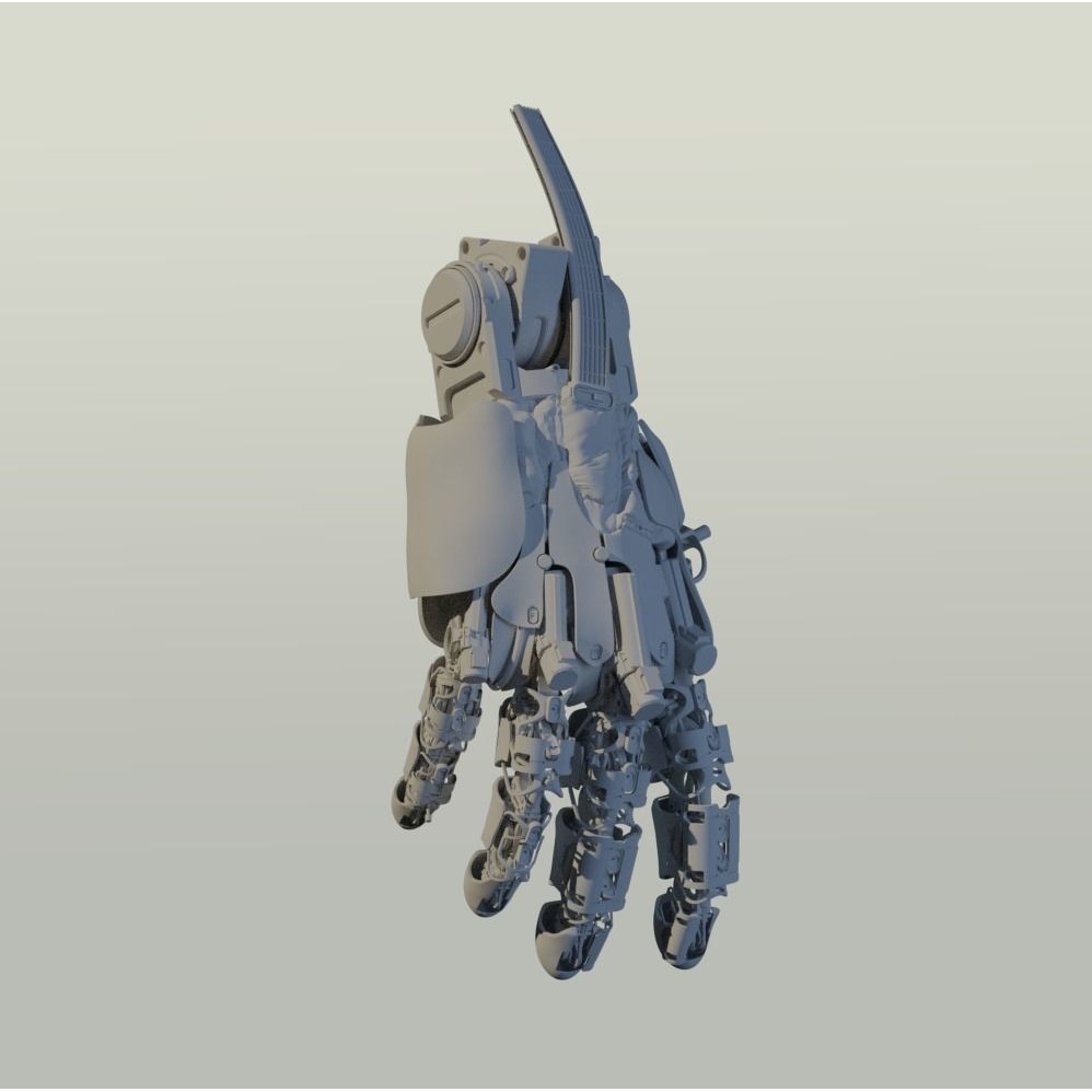 Mechanical Hand 3D Model – Rigged Sci-Fi Character, Blender - View 29
