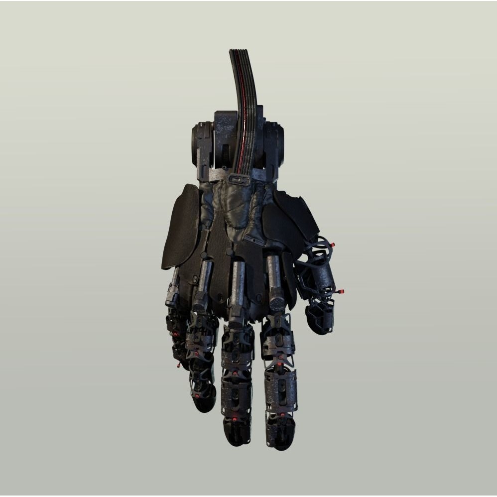 Mechanical Hand 3D Model – Rigged Sci-Fi Character, Blender - View 3