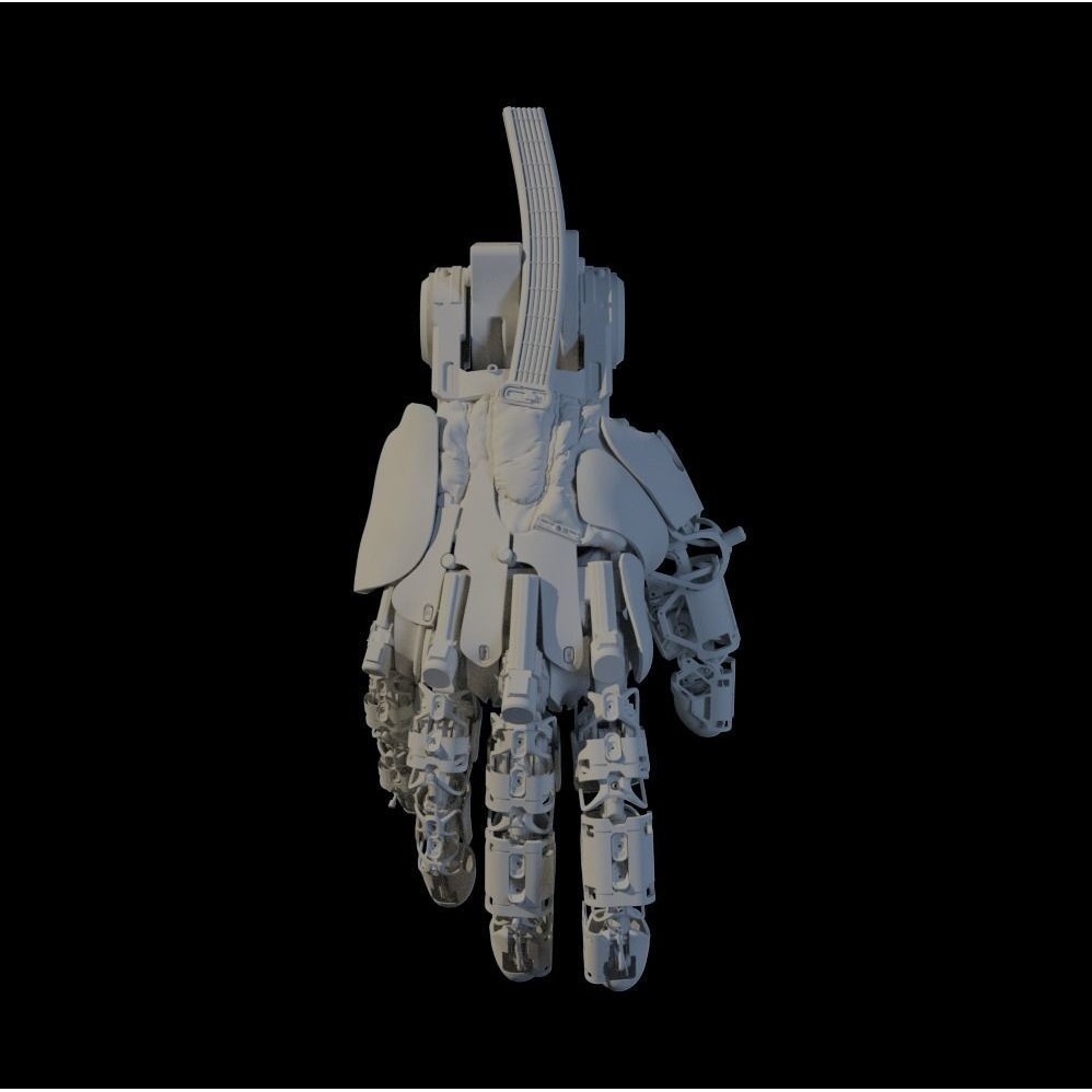 Mechanical Hand 3D Model – Rigged Sci-Fi Character, Blender - View 30