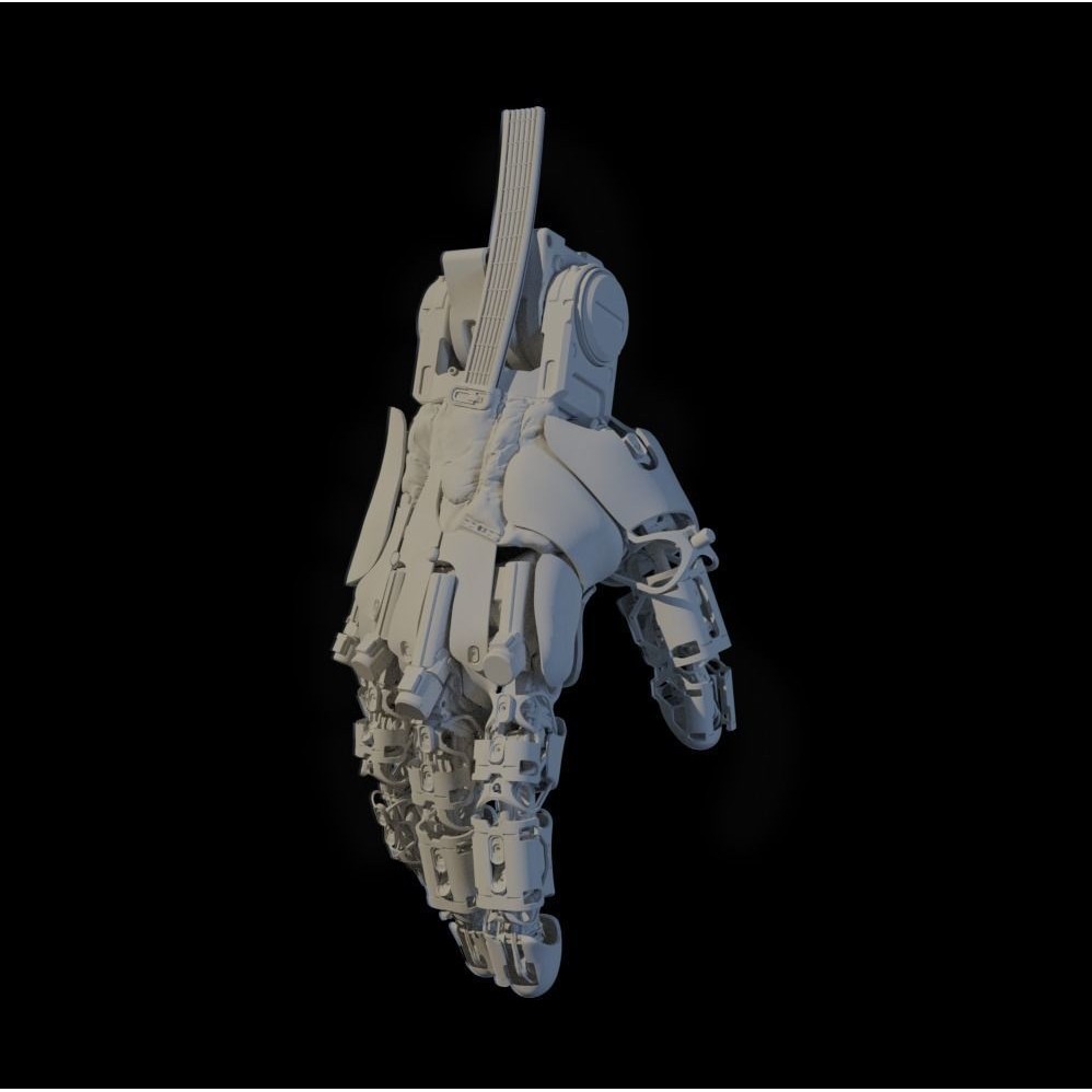 Mechanical Hand 3D Model – Rigged Sci-Fi Character, Blender - View 32