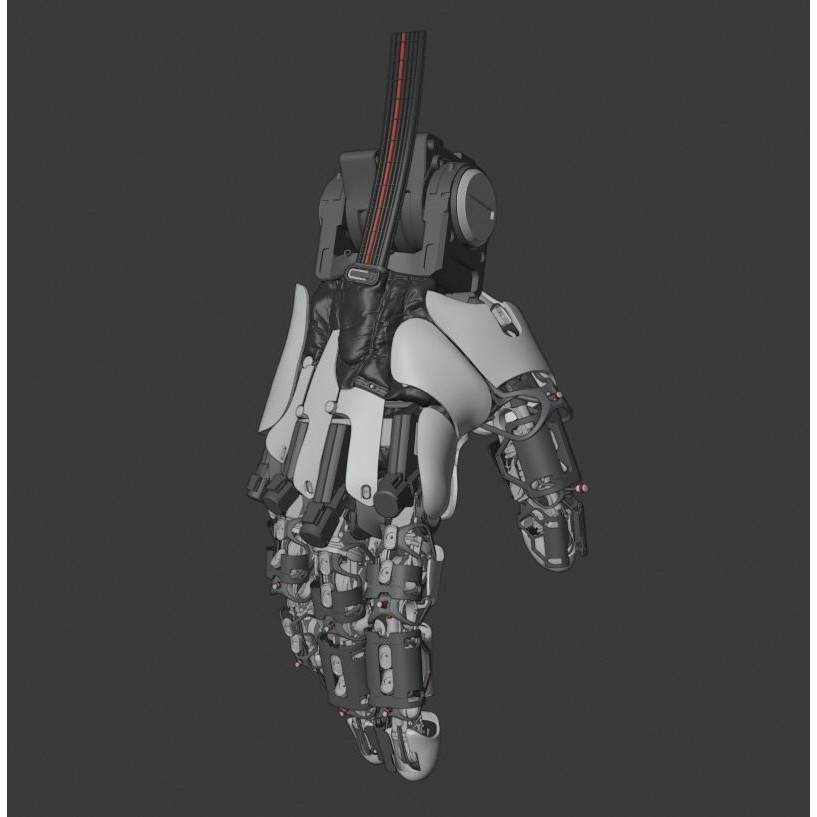 Mechanical Hand 3D Model – Rigged Sci-Fi Character, Blender - View 34