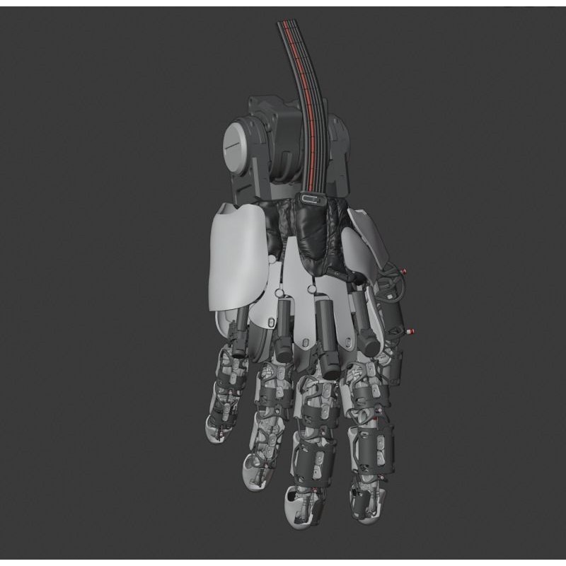 Mechanical Hand 3D Model – Rigged Sci-Fi Character, Blender - View 35