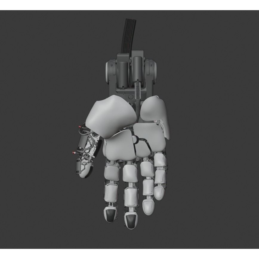Mechanical Hand 3D Model – Rigged Sci-Fi Character, Blender - View 36