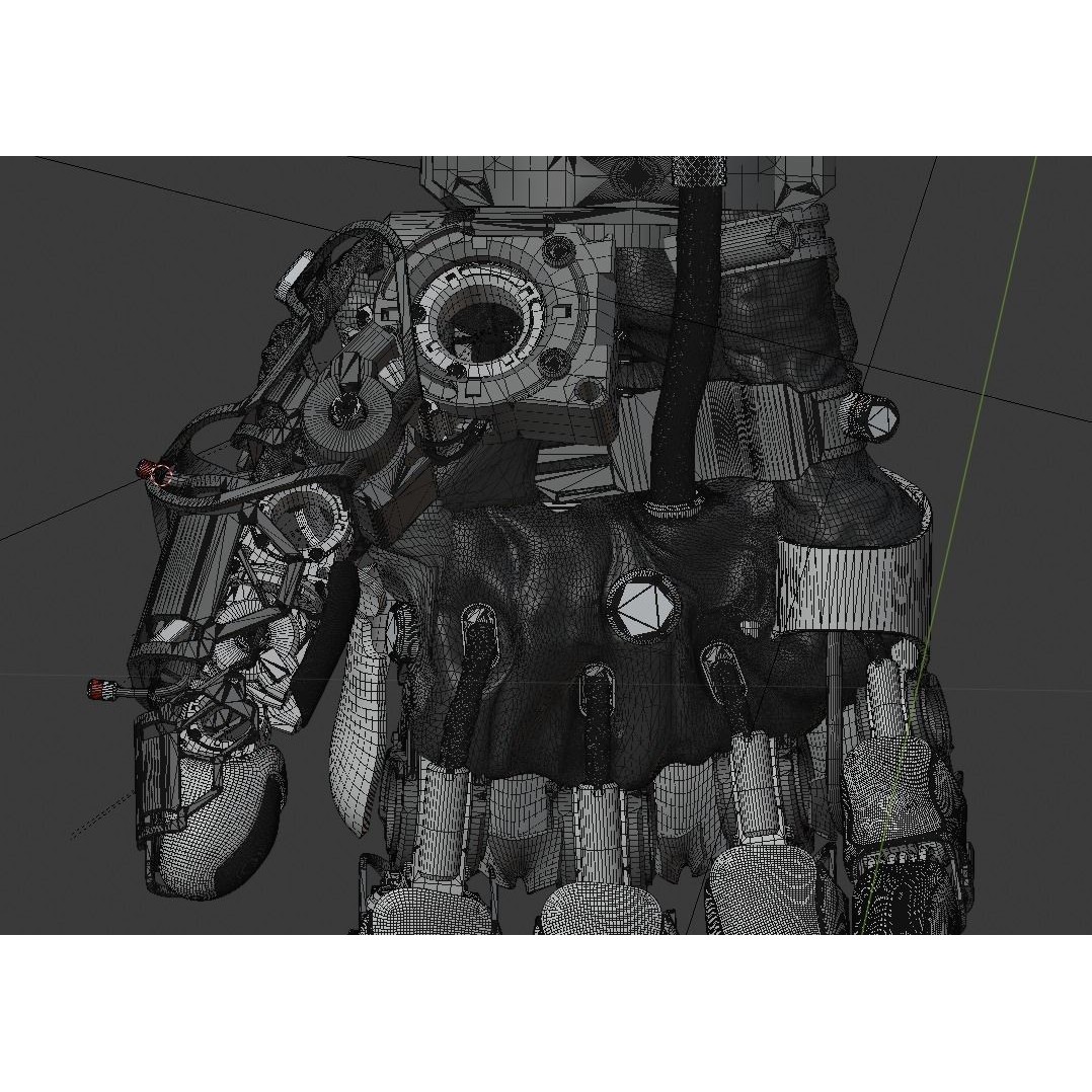 Mechanical Hand 3D Model – Rigged Sci-Fi Character, Blender - View 38