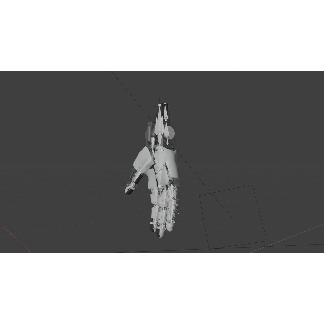 Mechanical Hand 3D Model – Rigged Sci-Fi Character, Blender - View 6