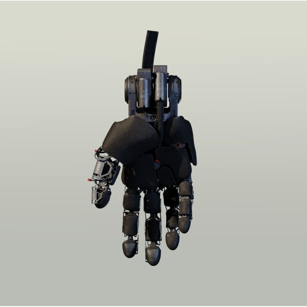 Mechanical Hand 3D Model – Rigged Sci-Fi Character, Blender - View 8