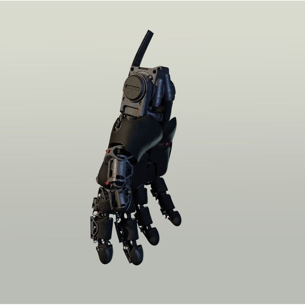 Mechanical Hand 3D Model – Rigged Sci-Fi Character, Blender - View 9