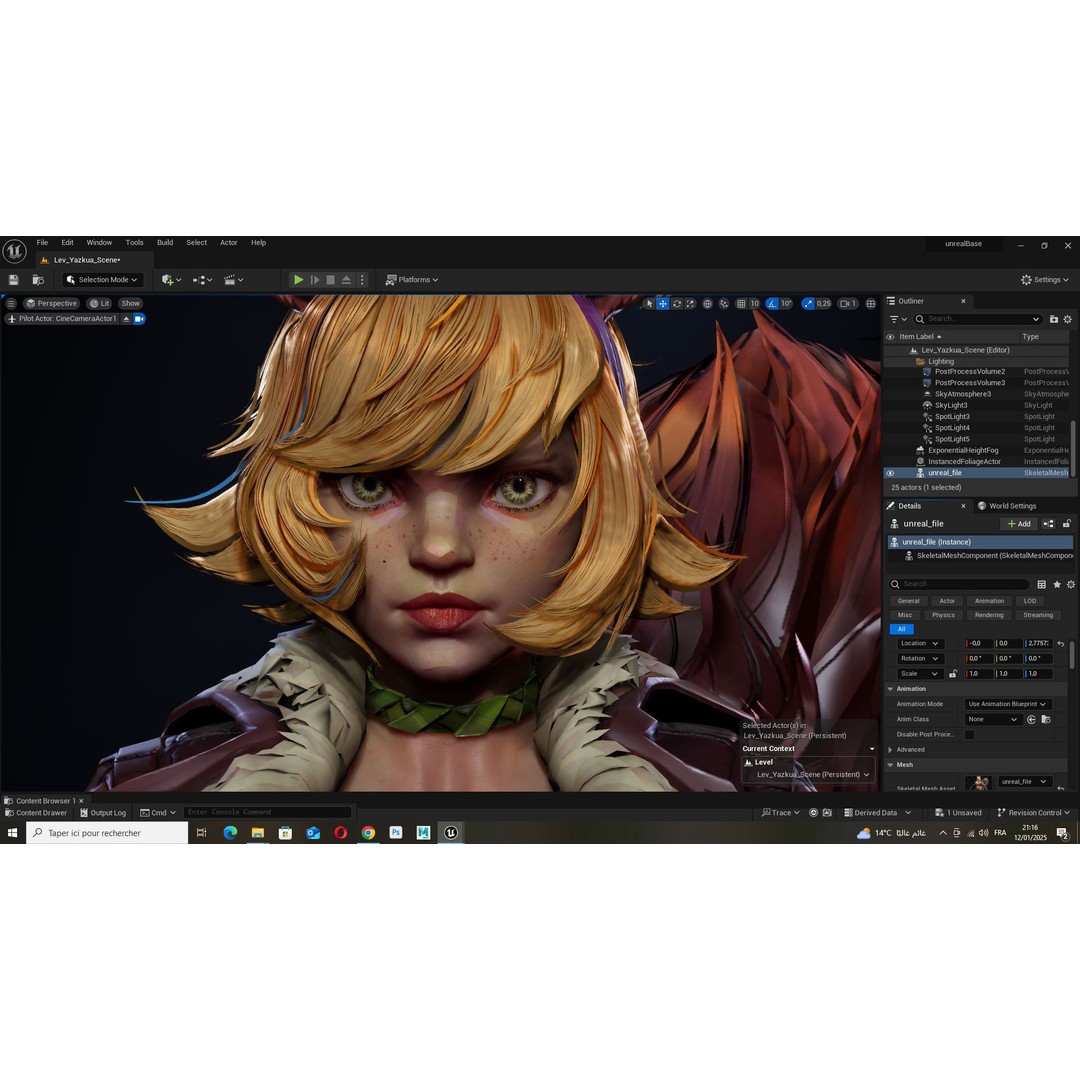 Squirrel Girl 3D Model – Low Poly Rigged Character for Animation - View 10