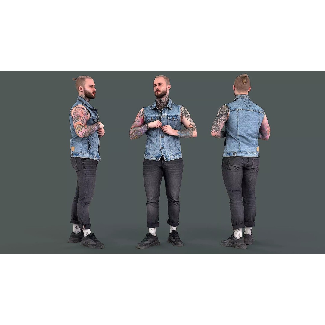 Casual Male Character 3D Model – Photorealistic Game-Ready Asset, FBX - View 2