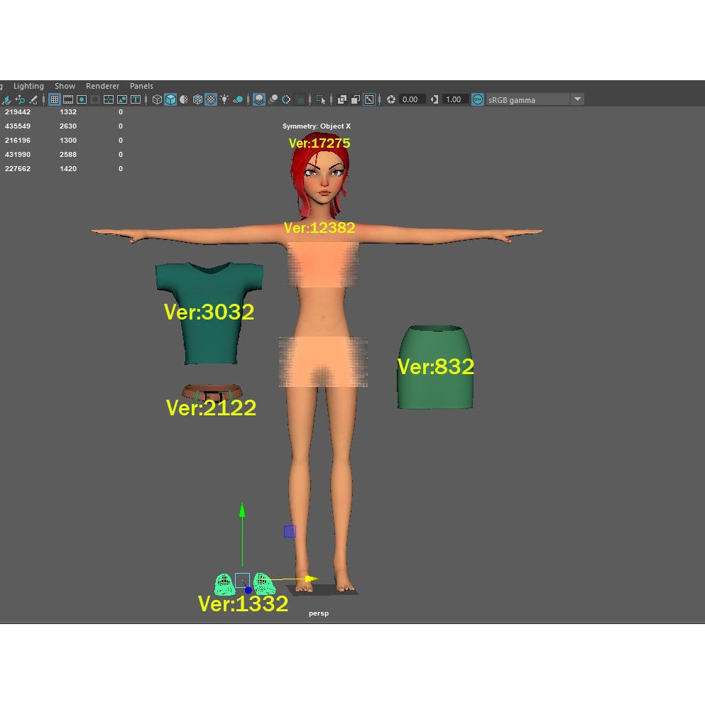 Violet Ver 3 3D Model – Cartoon Girl Low Poly Rigged Asset, FBX - View 33