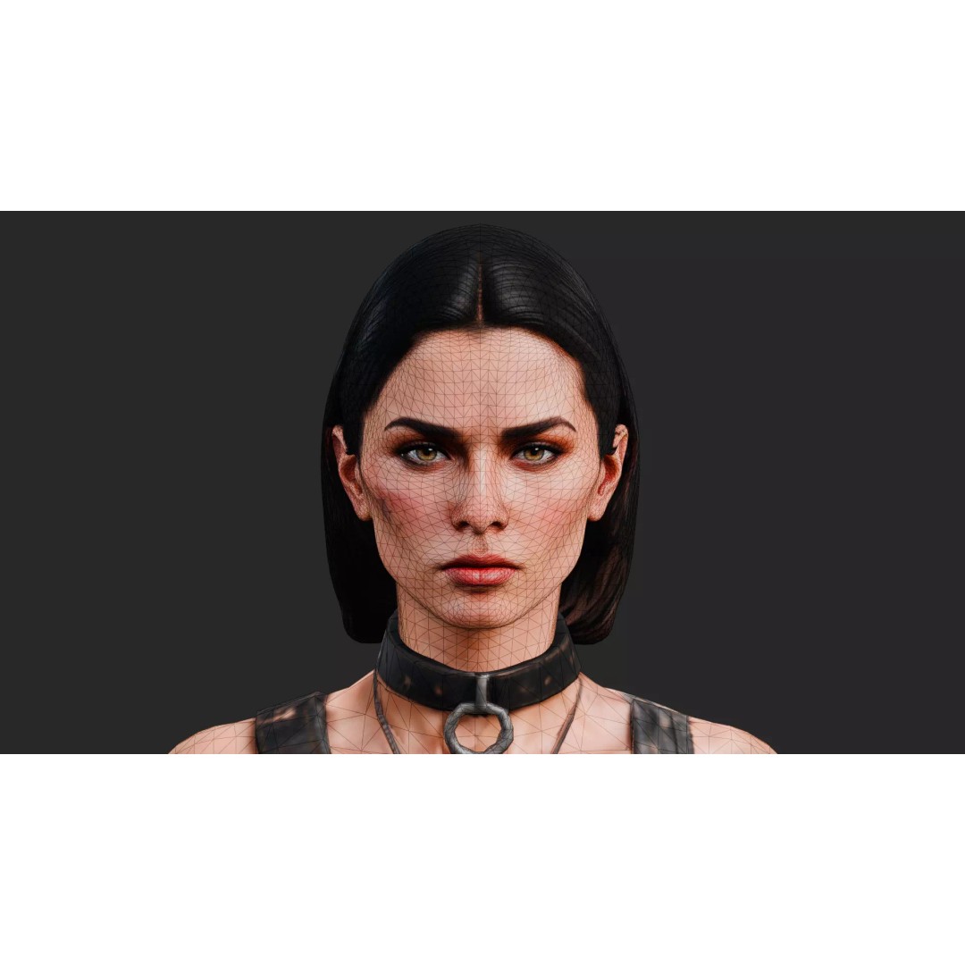 Post Apocalyptic Female 3D Model – Rigged Low Poly Character, FBX - View 7