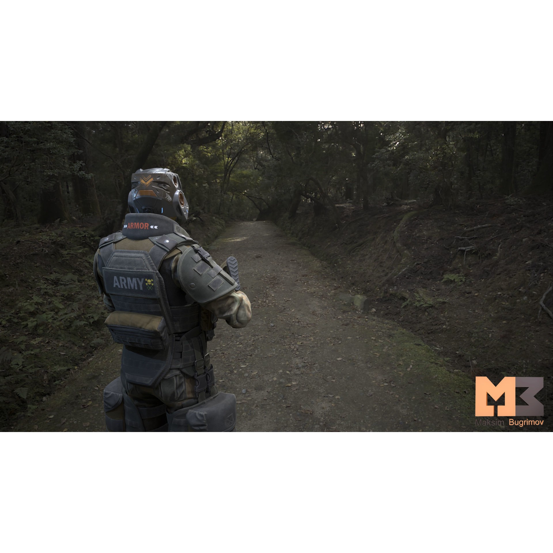 Female Soldier COBRA - Low-Poly Game-Ready 3D Model - View 7