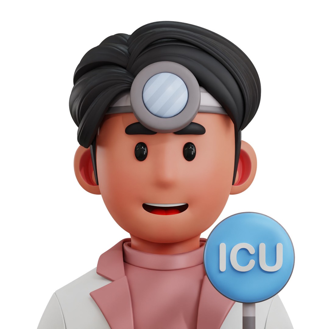 Health Profession Icon Pack 3D Model – Low Poly Medical Characters, OBJ, JPG - View 10