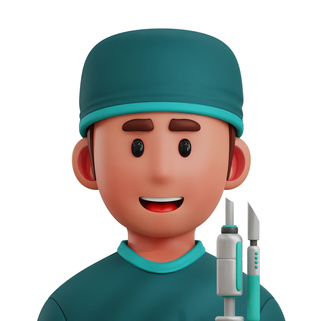 Health Profession Icon Pack 3D Model – Low Poly Medical Characters, OBJ, JPG - View 11