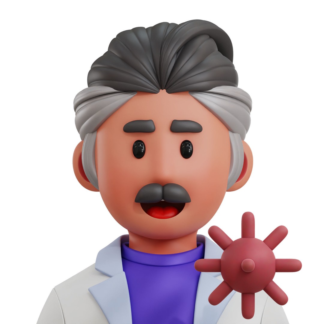 Health Profession Icon Pack 3D Model – Low Poly Medical Characters, OBJ, JPG - View 13