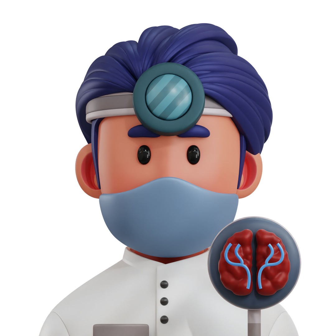 Health Profession Icon Pack 3D Model – Low Poly Medical Characters, OBJ, JPG - View 18