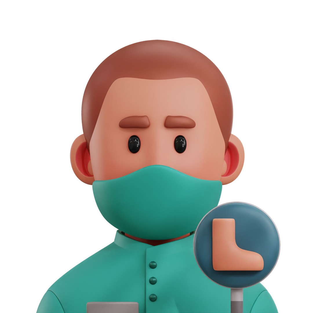 Health Profession Icon Pack 3D Model – Low Poly Medical Characters, OBJ, JPG - View 19