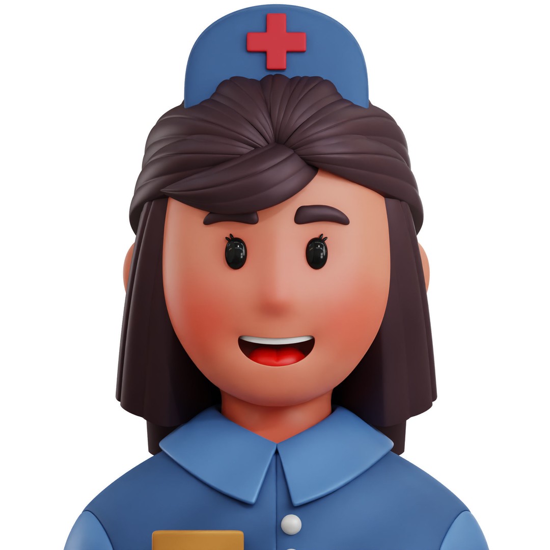 Health Profession Icon Pack 3D Model – Low Poly Medical Characters, OBJ, JPG - View 20