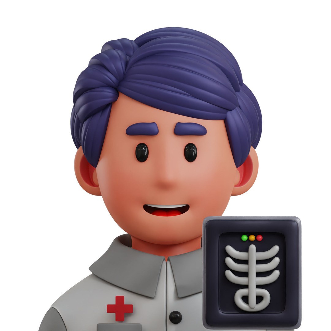 Health Profession Icon Pack 3D Model – Low Poly Medical Characters, OBJ, JPG - View 23