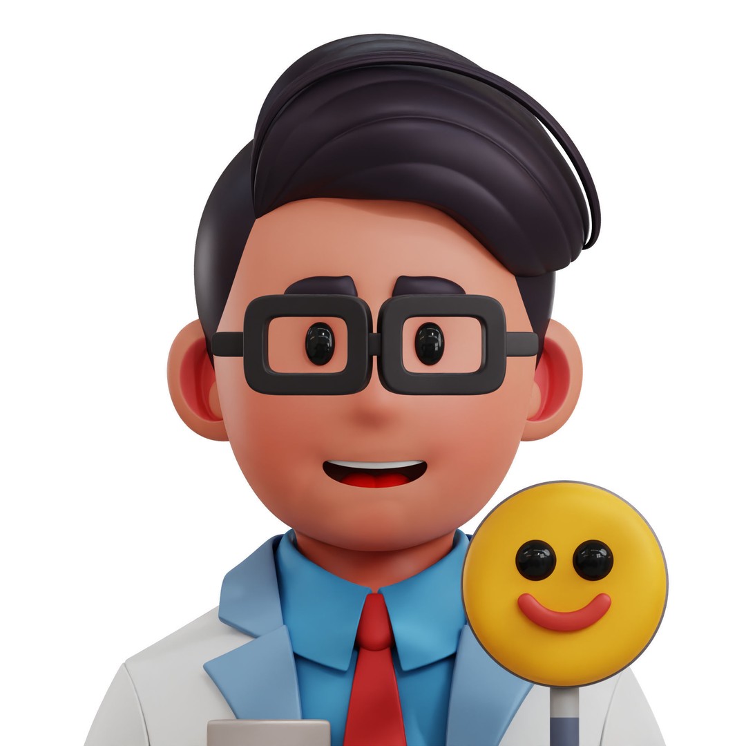 Health Profession Icon Pack 3D Model – Low Poly Medical Characters, OBJ, JPG - View 25