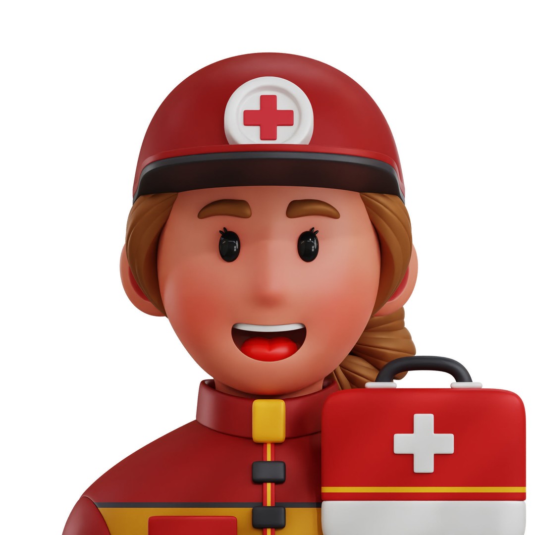 Health Profession Icon Pack 3D Model – Low Poly Medical Characters, OBJ, JPG - View 26