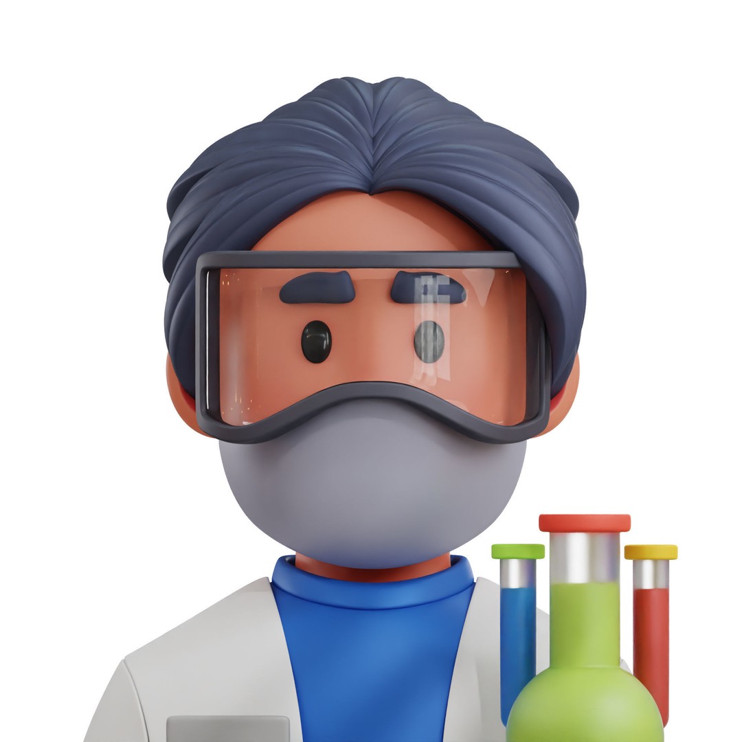 Health Profession Icon Pack 3D Model – Low Poly Medical Characters, OBJ, JPG - View 27