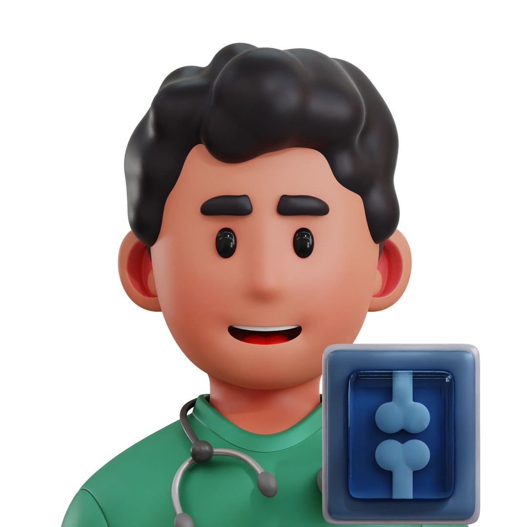 Health Profession Icon Pack 3D Model – Low Poly Medical Characters, OBJ, JPG - View 30